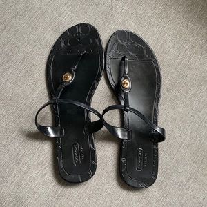 Coach Sandals, black, 8-1/2